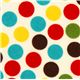 off-white flannel fabric colourful dots by Robert Kaufman 1