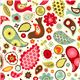 off-white flower bird flannel fabric by Robert Kaufman 1