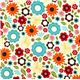 naturfarbener Blumen Flanellstoff von Robert Kaufman 2