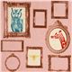 old rose echino canvas fabric Frame owl giraffe deer 1
