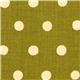 olivgrüner echino Canvas Stoff mit beigen Polka Dots 1
