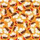 orange Gardenia flower fabric by Michael Miller USA 2