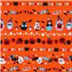 orange Halloween fabric matryoshka witches cat ghosts 1