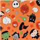 orange Riley Blake Halloween fabric Dracula bat 1