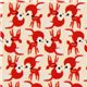 orange baby deer Kokka oxford cloth fabric Bambi Japan 1