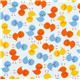 pale blue fabric with colourful chicks by Robert Kaufman 2