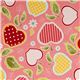 rosa Riley Blake Stoff mit Apfel Herz Blume 1