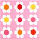 pale pink Robert Kaufman fabric with white flowers 1