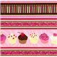 pale rosa designer fabric cupcakes candle cherry in stripes 1
