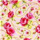 pale pink designer fabric with roses & Paisley from the USA 1