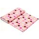 rosa gemusterter Designer Stoff mit Cupcakes Kerze Kirsche 3