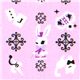 rosa Alice im Wunderland Märchen Stoff Hase Katze 1