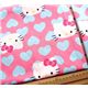 pinker Hello Kitty Stoff mit blauen Herzen kawaii 0,5m 1