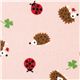 pink Kokka oxford fabric hedgehog & ladybird du Japon1
