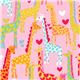 pink Michael Miller fabric Giraffe Love heart 1