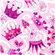 pink Michael Miller fabric crown jewel heart 1