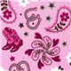 pink Michael Miller fabric pony horseshoe western boots 1