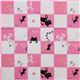 pink checkered kitty mouse Kokka fabric Japan kawaii 2