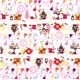 pink cupcake tea service mouse fabric by Kokka Japan 2