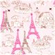 pink fabric Paris Eiffel Tower Bistro de Robert Kaufman 1