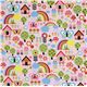 pink flower rainbow glitter Kokka fabric kawaii 2