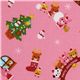 pink kawaii Christmas fabric panda Santa Claus 1