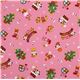 pink kawaii Christmas fabric panda Santa Claus 2
