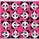 pink panda Kokka oxford cloth fabric from Japan 1