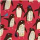 pinker Pinguin Canvas Stoff by Nancy Wolff Kokka 1