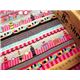 pink robot fabric with many colourful elements 0.5m 2