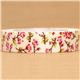 sch�nes beiges Stoff Klebeband mit rosa Blumen 1