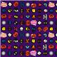 purple Halloween fabric ghosts pumpkin dots 2