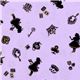 purple Japanese fabric Alice in Wonderland Cosmo 1