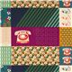 purple Kokka retro fabric with phone flower rectangular 1