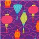 purple Michael Miller fabric Chinese Lanterns 1