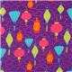 purple Michael Miller fabric Chinese Lanterns 2