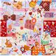 purple kawaii fabric France animals sweets Japan 2