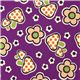 purple mushroom florets fabric Kokka Japan 1