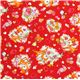 red Cosmo fabric deer squirrel strawberry Japan 2