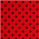 red Michael Miller fabric small black polka dots 2