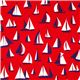 red Timeless Treasures sailing ship fabric USA 2