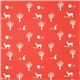 red birch organic fabric with squirrels, rabbits and bambis 2