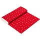red designer Christmas fabric with white snowflakes 3