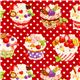 red dotted Cupcake fabric Prodotto realizzato da Cosmo dal Giappone1
