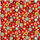 red flannel fabric colourful flowers par Robert Kaufman 2