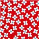 red flower organic fabric white daisies Robert Kaufman 2