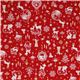 red kawaii Christmas fabric Bambi bunny glitter Japan 2