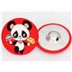 red panda button colour mushroom Japanese fabric button 2