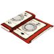 roter Retro Tischgedeck Stoff Teller Besteck Michael Miller 3