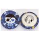 small blue skull button glitter Kokka fabric button 2